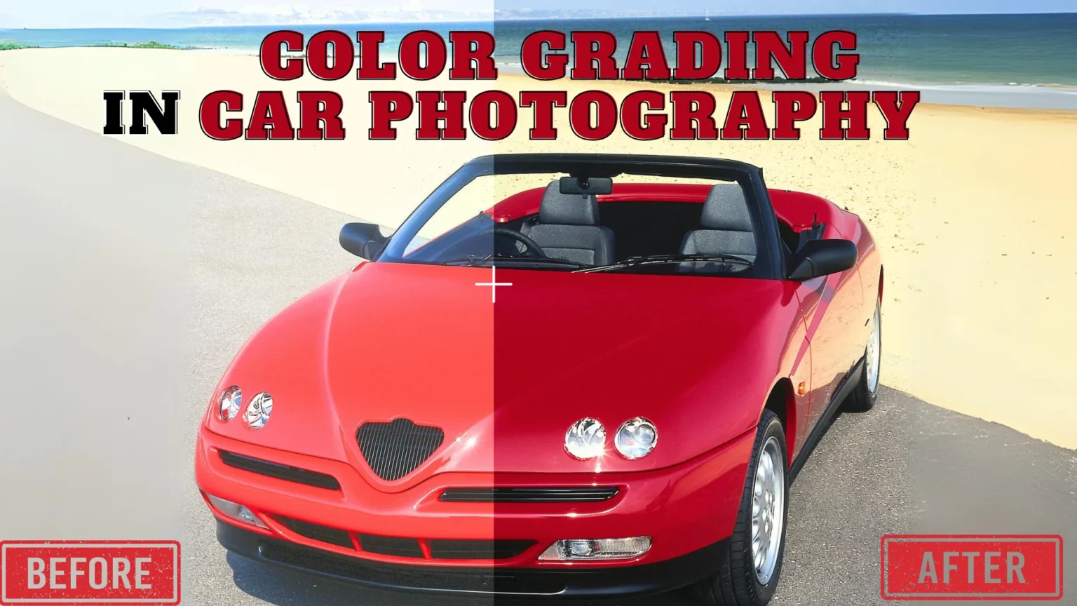 color grading in car photography